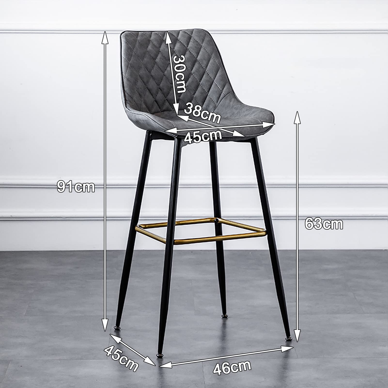 Amazon.com: AkosOL Bar Stool Set of 2, Modern, Black Metal